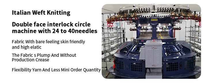 Italian Weft Knitting Double face interlock circle machine with 24 to 40 needles